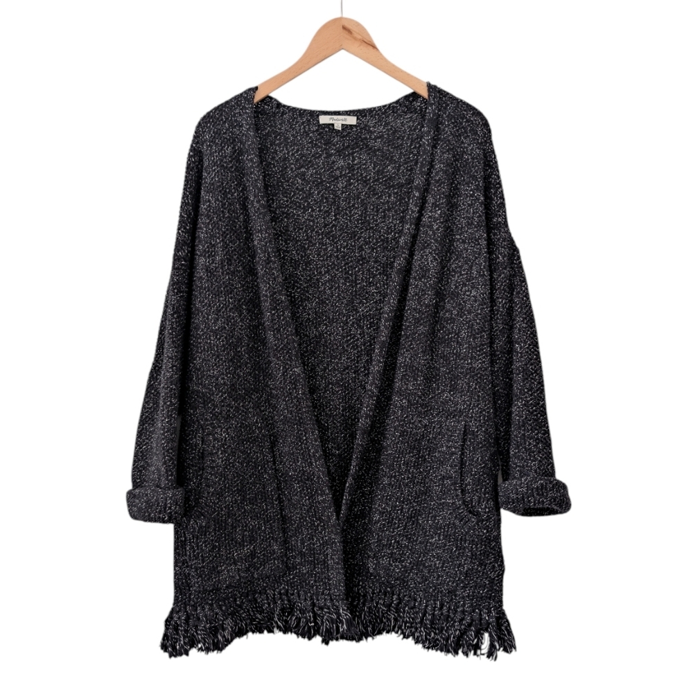 Madewell Memento Fringe 2 Pocket Open Cardigan Large